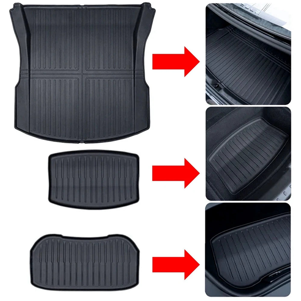 All-Weather TPE Trunk Mat Set for Tesla Model 3 Highland 2024