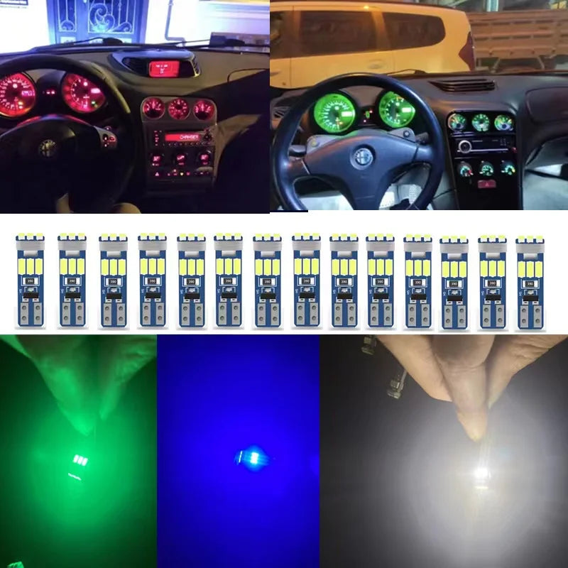 T5 LED Dashboard Gauge Light Bulbs Super Bright Instrument Cluster Lamp