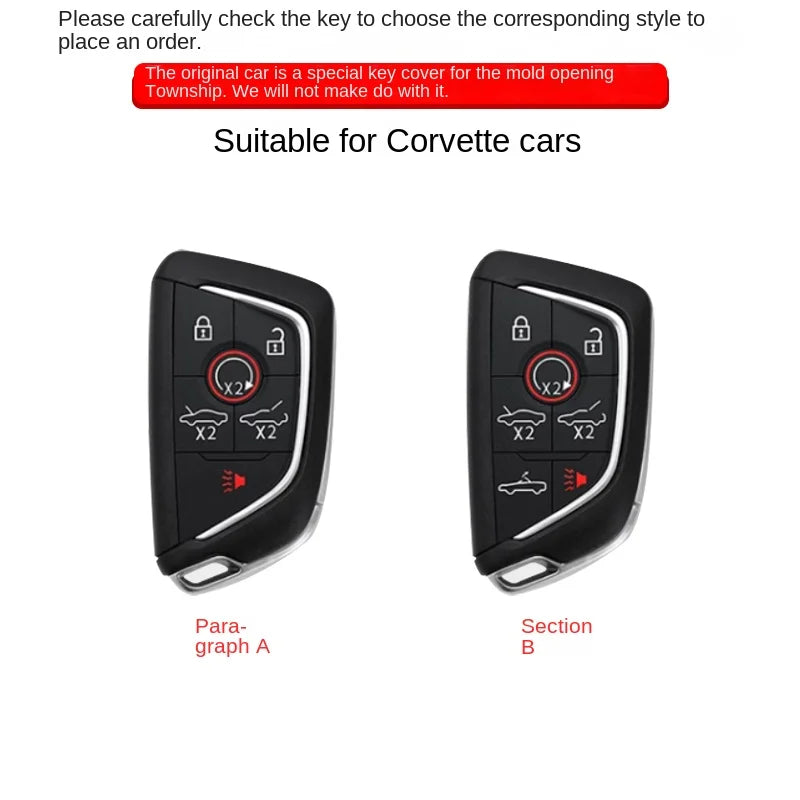 Protective Metal Car Key Case for Corvette C8 - 2