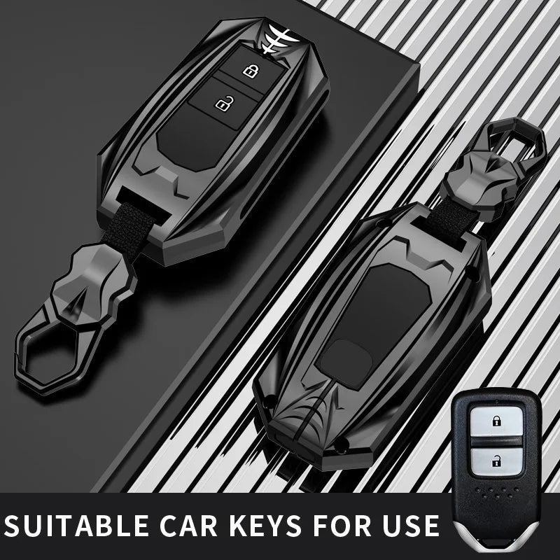 Protective Galvanized Alloy Car Key Case Cover for Honda - 5