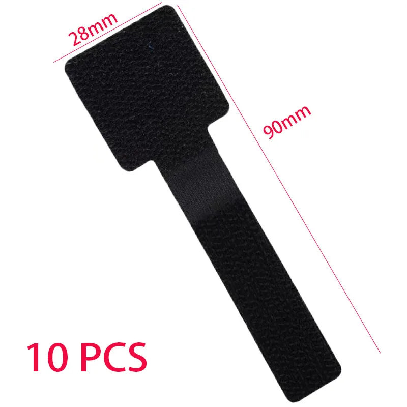 Self-Adhesive Adjustable Cable Management Straps - 10