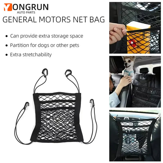 Elastic Car Seat Back Organizer and Pet Barrier Mesh