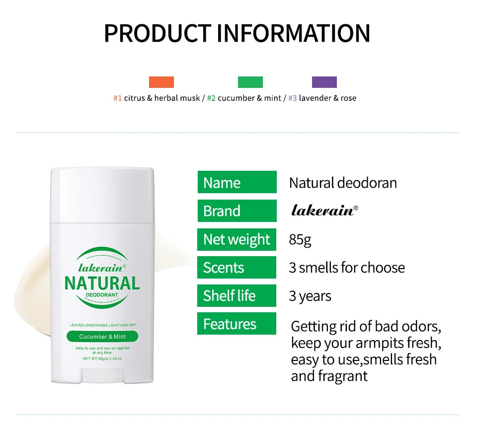 Long-Lasting Natural Solid Deodorant Stick for Freshness - 18