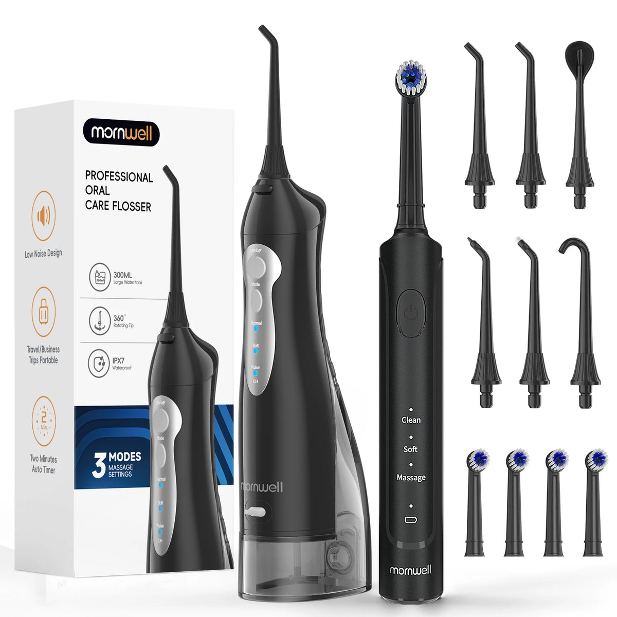 Portable Electric Water Flosser and Toothbrush Set