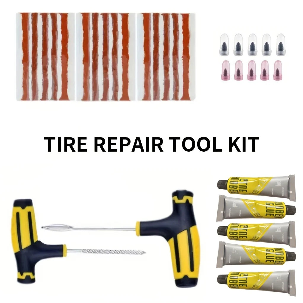 Professional Tire Puncture Repair Kit for Cars and Motorcycles - 1