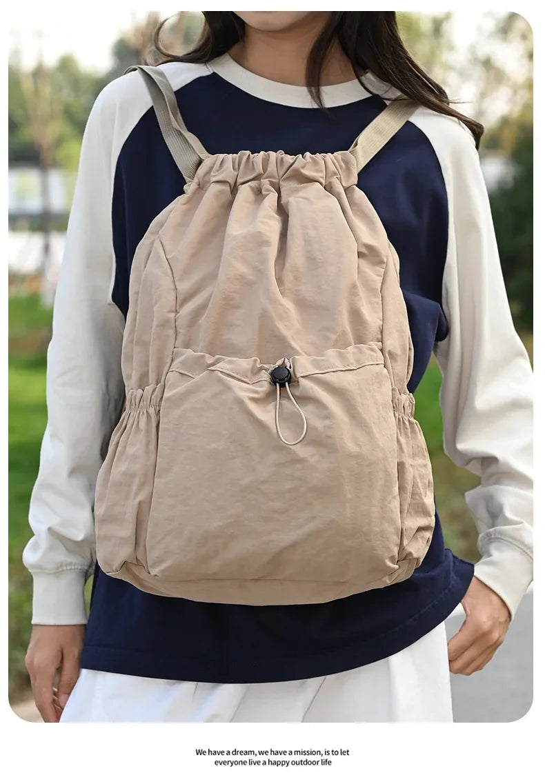 Foldable Lightweight Drawstring Travel Backpack - 25