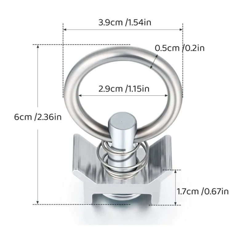 10 Pack L Track Single Stud Fitting Tie Down Anchors 4000LB Capacity