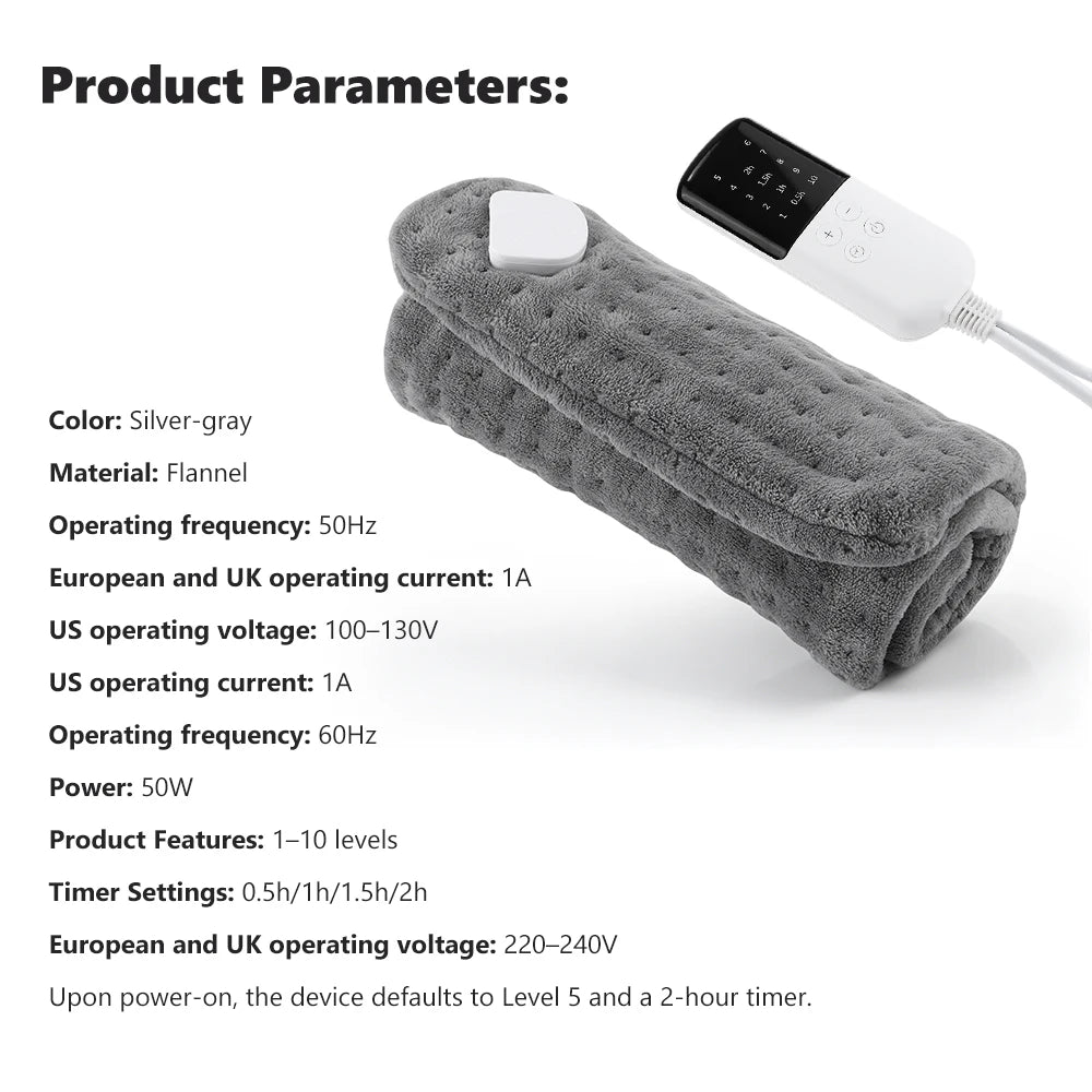 Electric Heating Pad for Back Pain and Muscle Relief