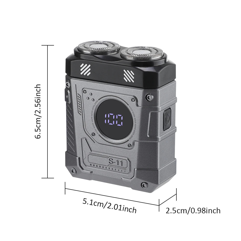 Portable Mini Electric Shaver with Digital Display