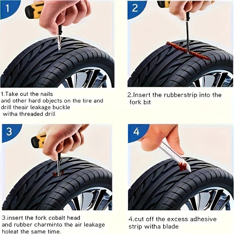 Emergency Universal Tire Puncture Repair Kit - 18