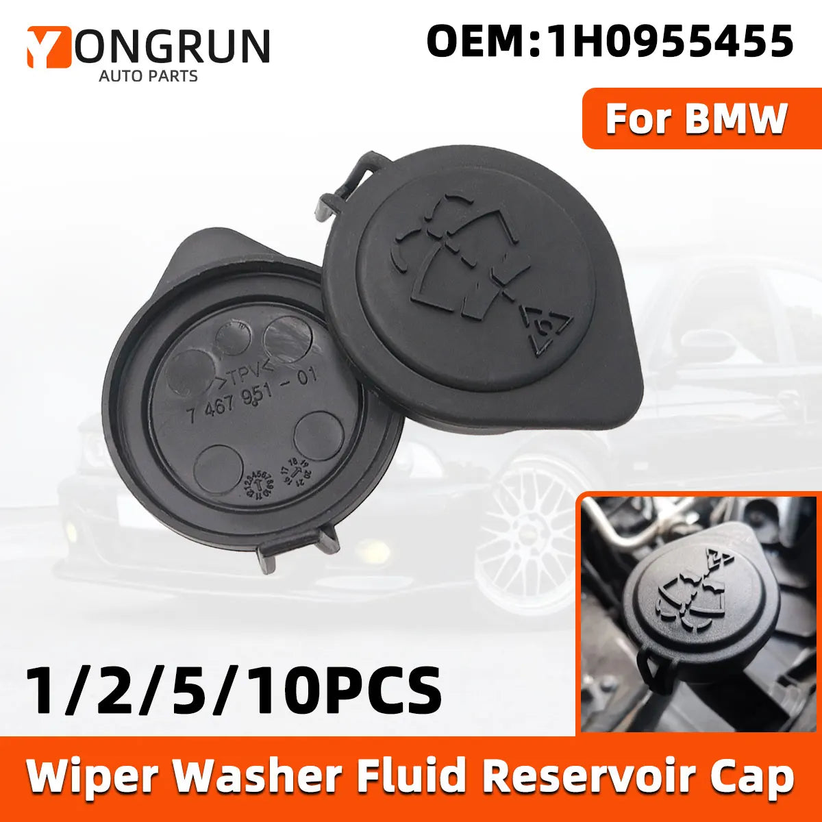 Windshield Washer Fluid Reservoir Cap for BMW - 1