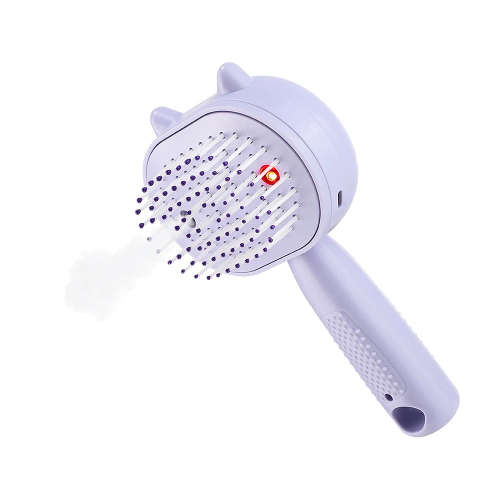 Electric Mist Spray Scalp Massager and Detangling Hair Brush