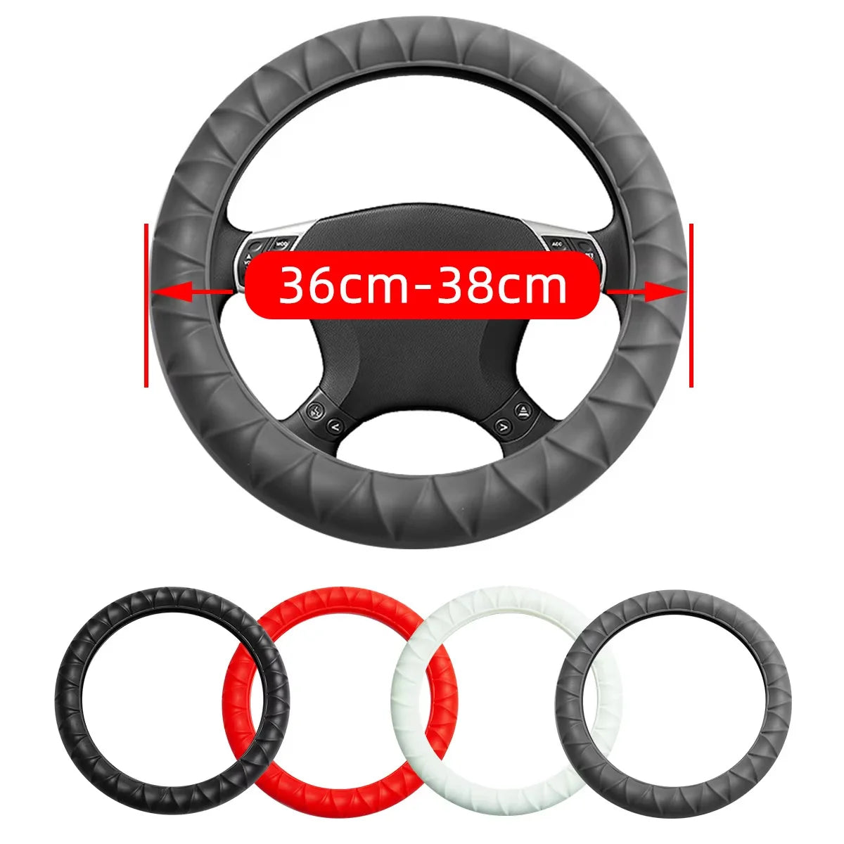 Anti-Slip Silicone Car Steering Wheel Cover - 2