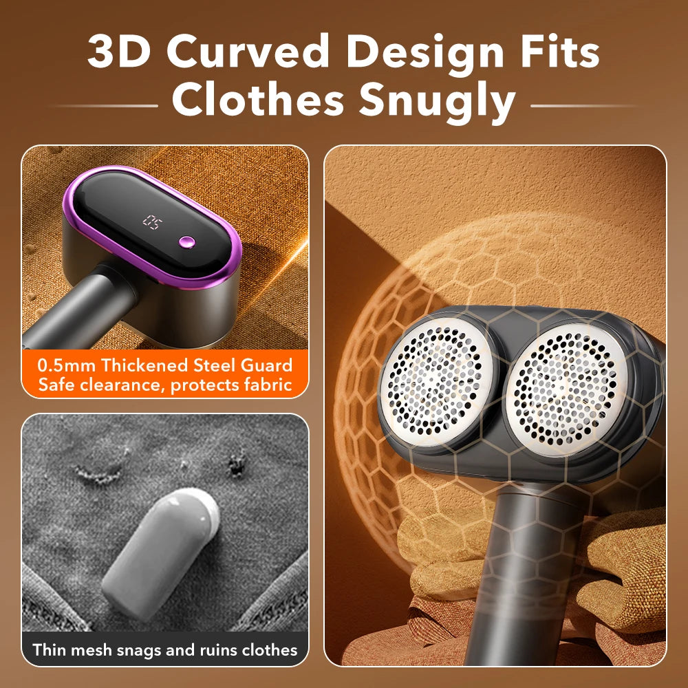 5-Speed Rechargeable Electric Fabric Shaver and Lint Remover - 10