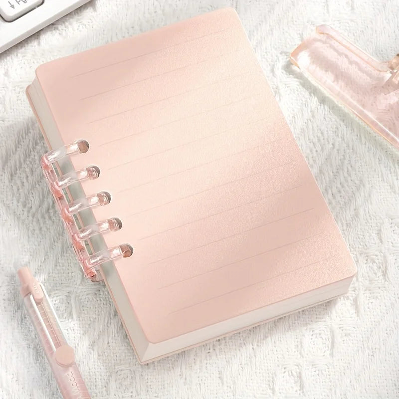 A7 Refillable Loose Leaf Binder Notebook with 5-Ring Cover