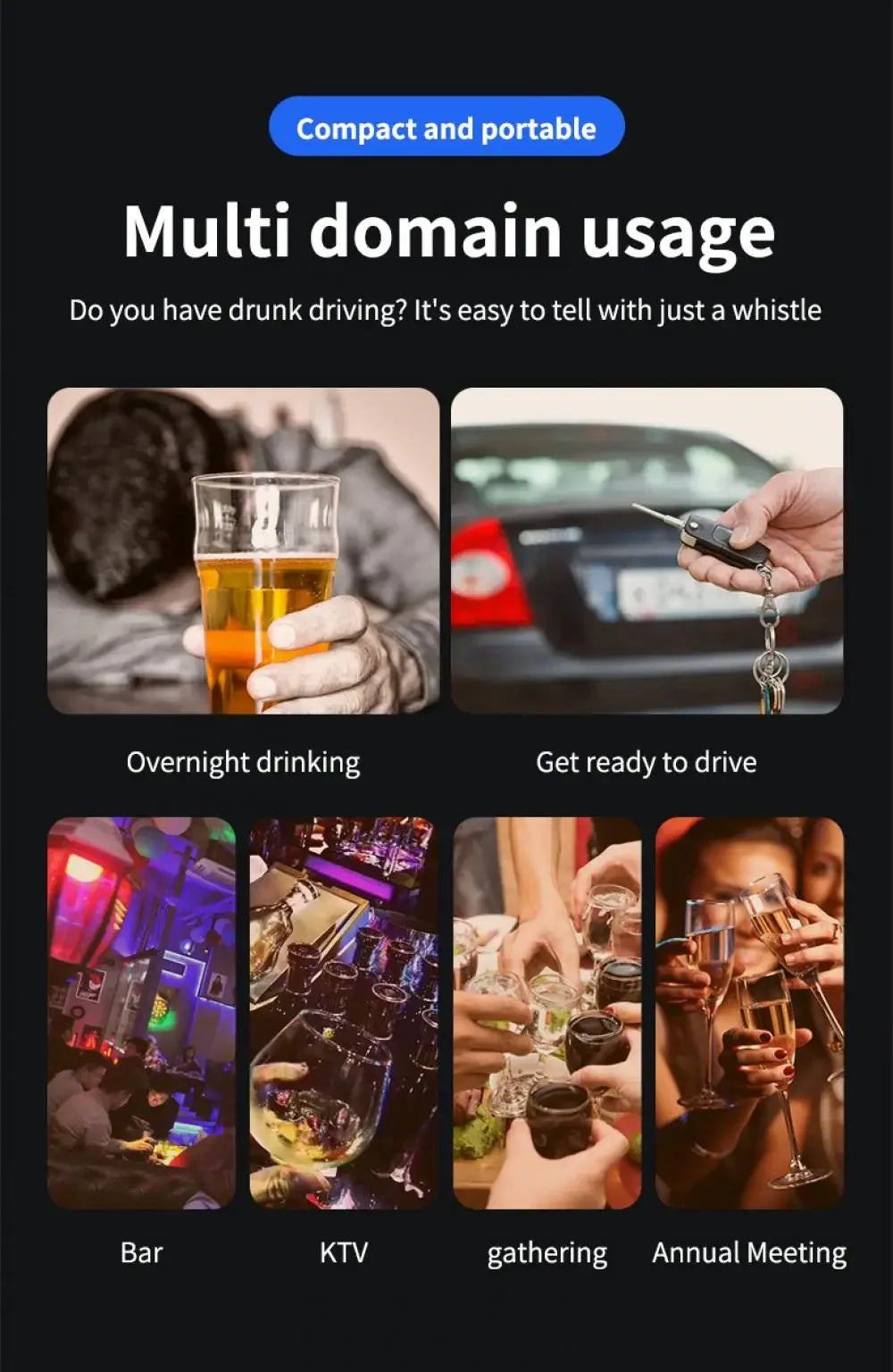 Portable Digital Breathalyzer Alcohol Tester - 14