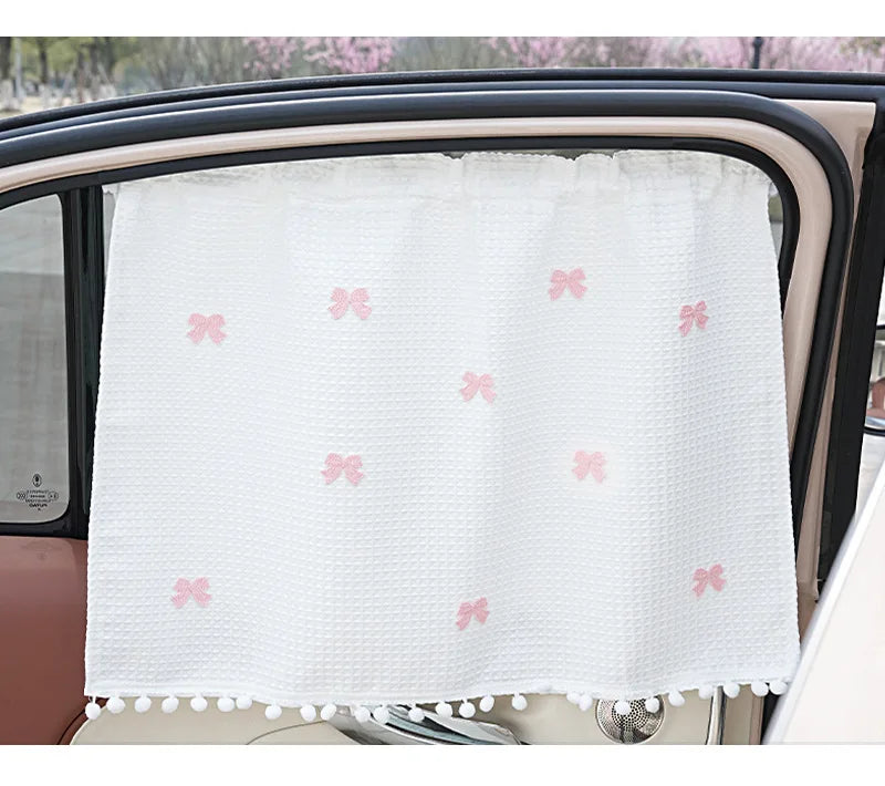 Heat Insulated Suction Cup Car Window Sunshade Curtain - 8