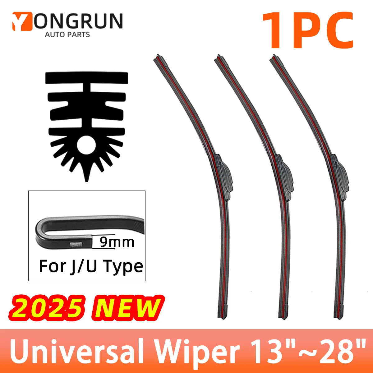 Universal All-Weather Car Windshield Wiper Blade - 1