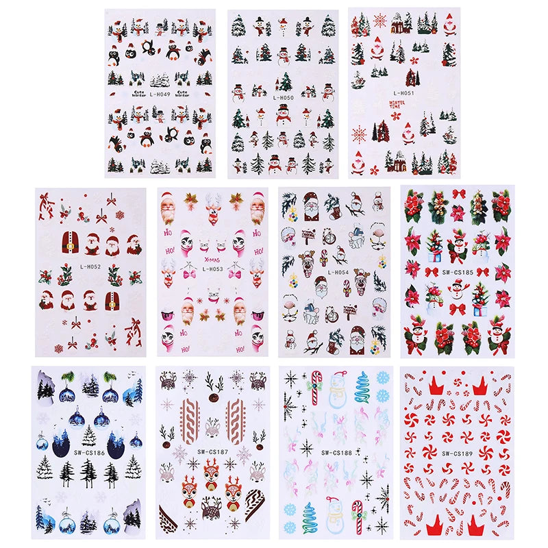 3D Christmas Cartoon Self-Adhesive Nail Art Decal Stickers - 6
