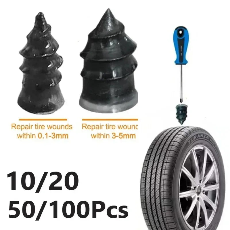 Emergency Tire Puncture Repair Rubber Screws - 5