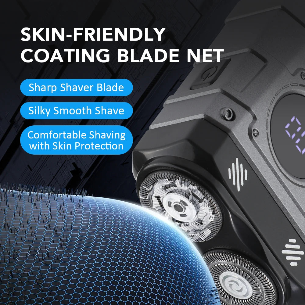 Portable Mini Electric Shaver with Digital Display