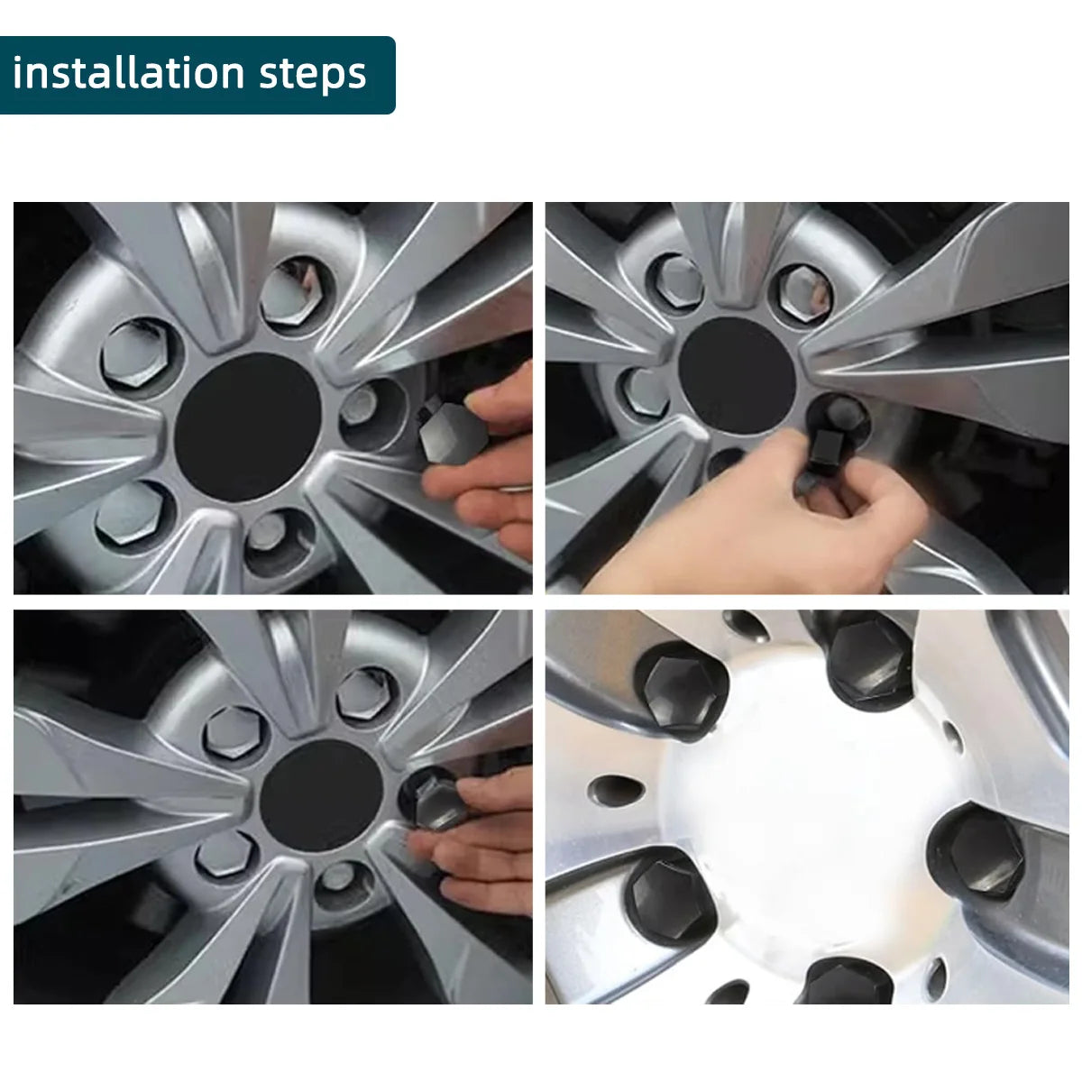 20pcs Car Wheel Nut Covers Rust Proof Hub Bolt Caps 17mm 19mm 21mm
