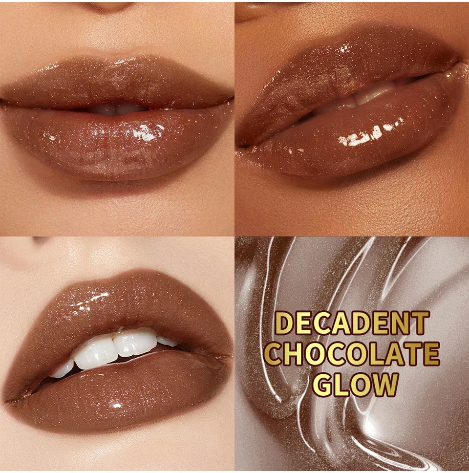 Moisturizing Chocolate Shimmer Lip Gloss for Plump Hydrated Lips - 13