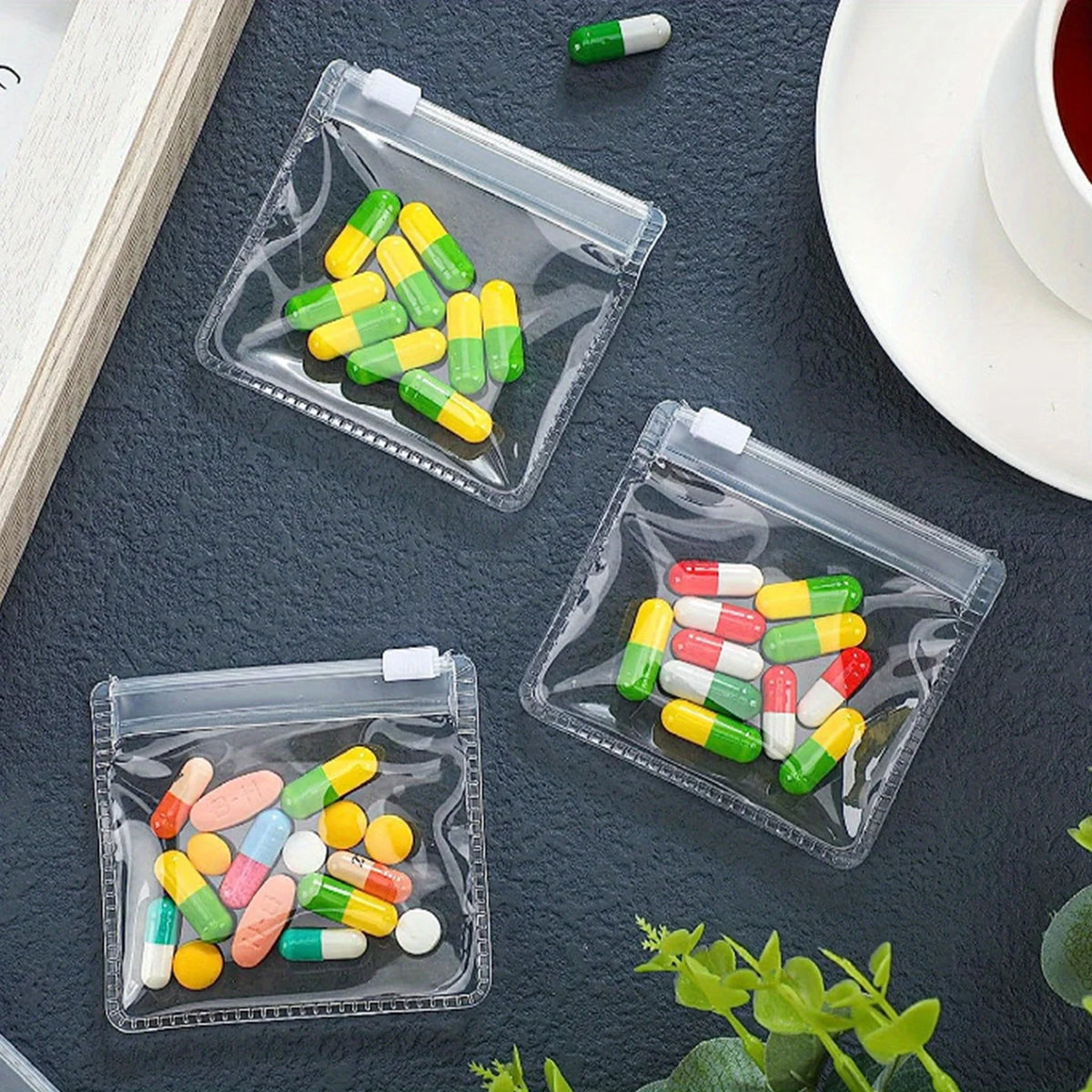 Reusable Zippered Travel Organizer for Medicine and Jewelry