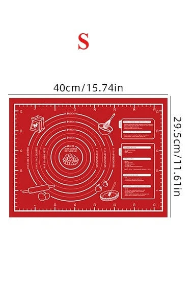 Non-Slip Silicone Pastry Baking Mat with Measurement Scale - 17