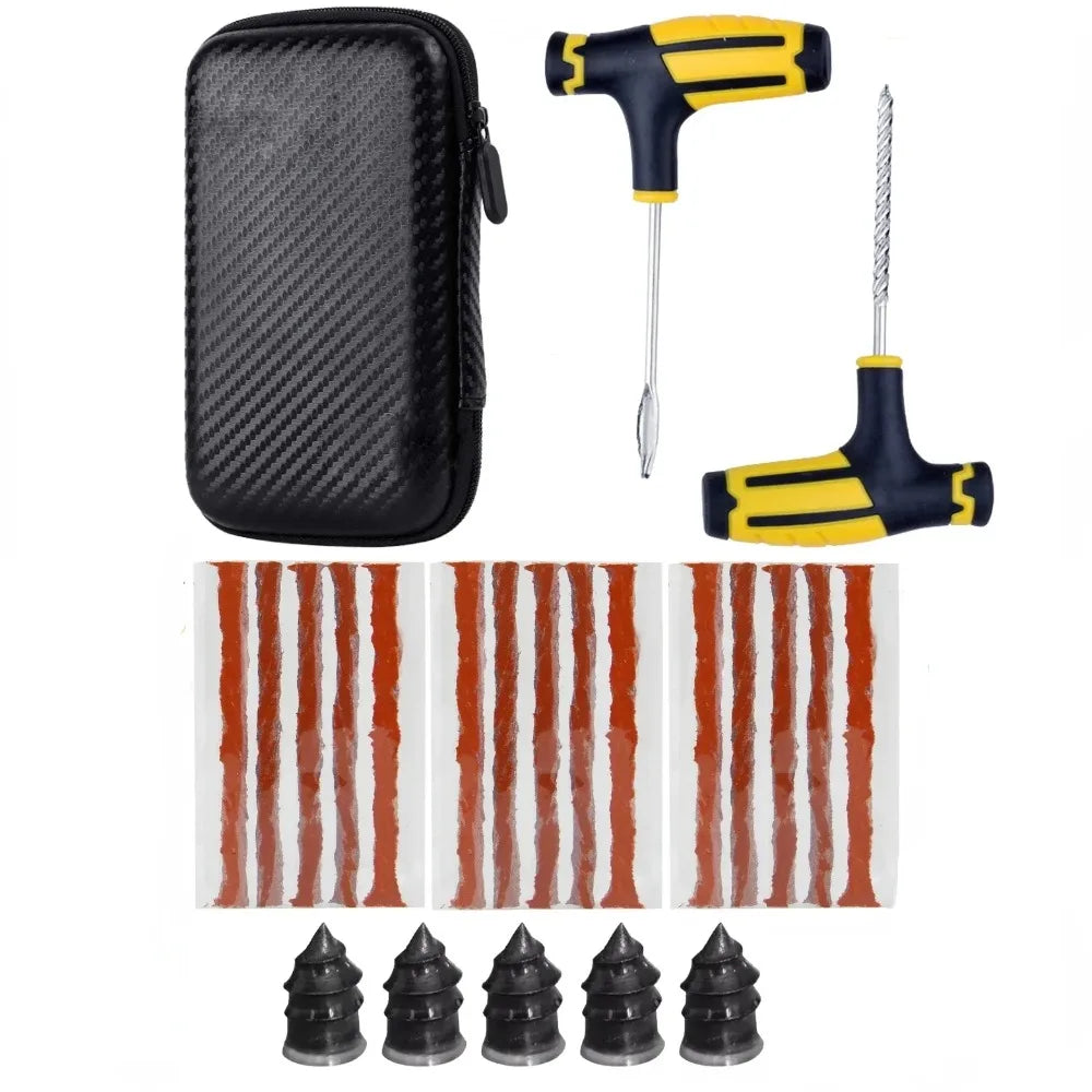 Emergency Tire Puncture Repair Kit for Motorcycles and Cars - 8
