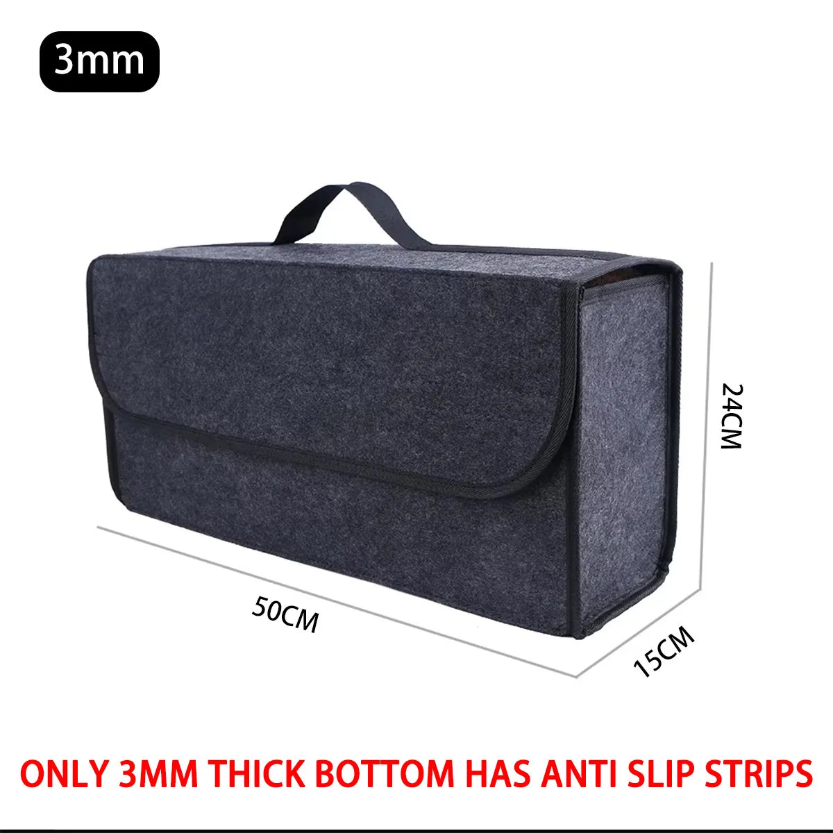 Portable Car Trunk Organizer Felt Storage Bag for Auto Tools and Gear - 7