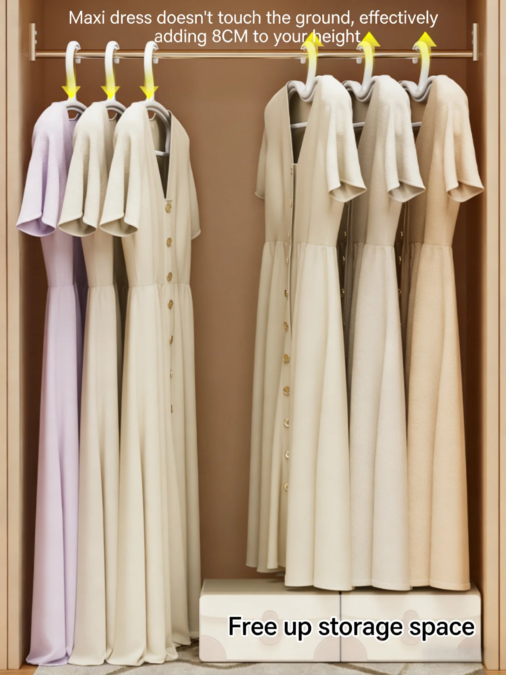 10 Pack Short Neck Clothes Hangers Space Saving Non Slip Coat Racks - 14