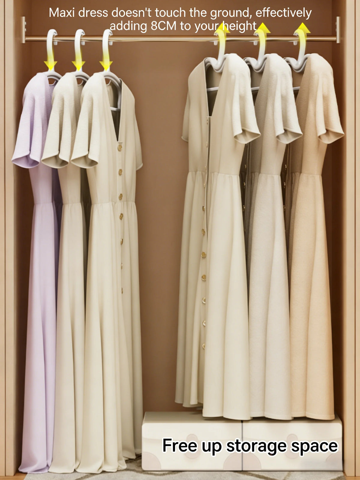 10 Pack Short Neck Clothes Hangers Space Saving Non Slip Coat Racks