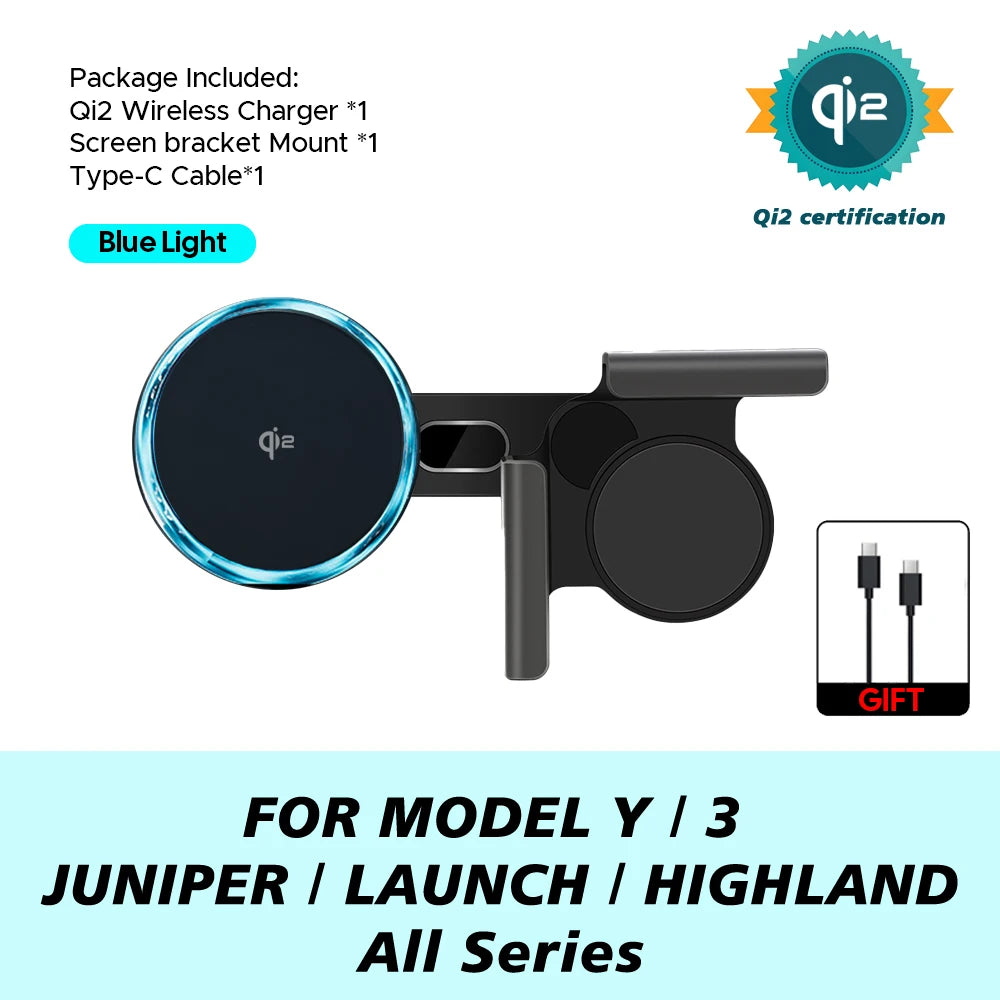 Magnetic Wireless Car Charger Mount for Tesla Screen - 49