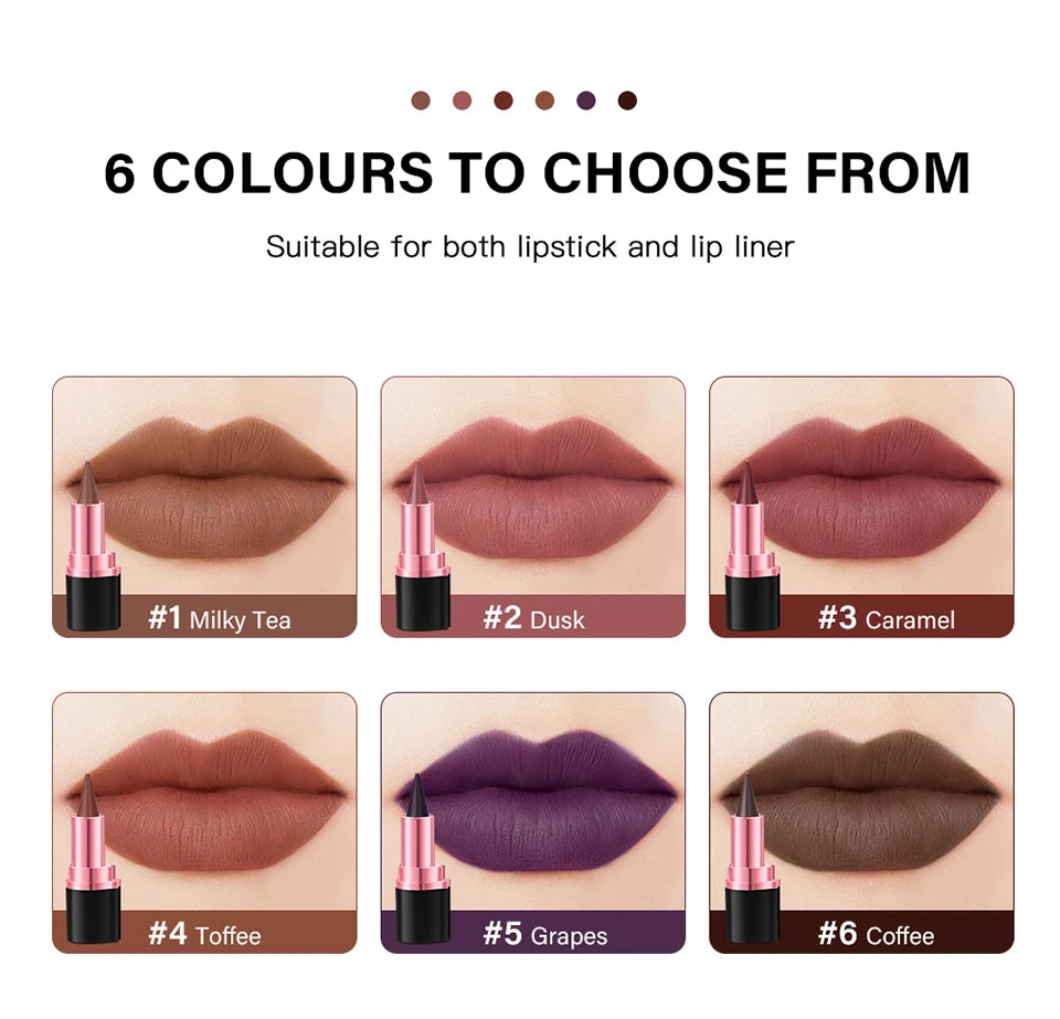 2-in-1 Long-Lasting Matte Lipstick and Lip Liner
