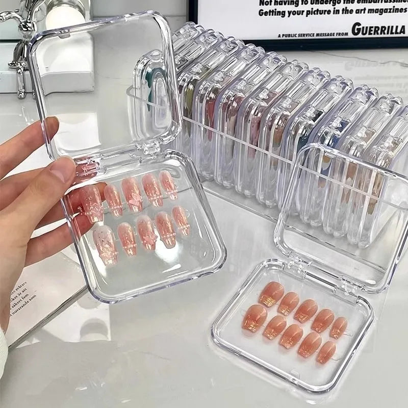 10Pcs Clear Stackable Storage Boxes for Jewelry and Crystal Bracelets
