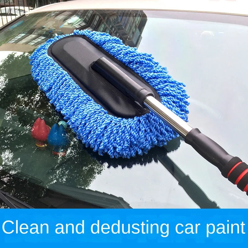 Adjustable Microfiber Car Wash Mop and Cleaning Duster Kit - 7