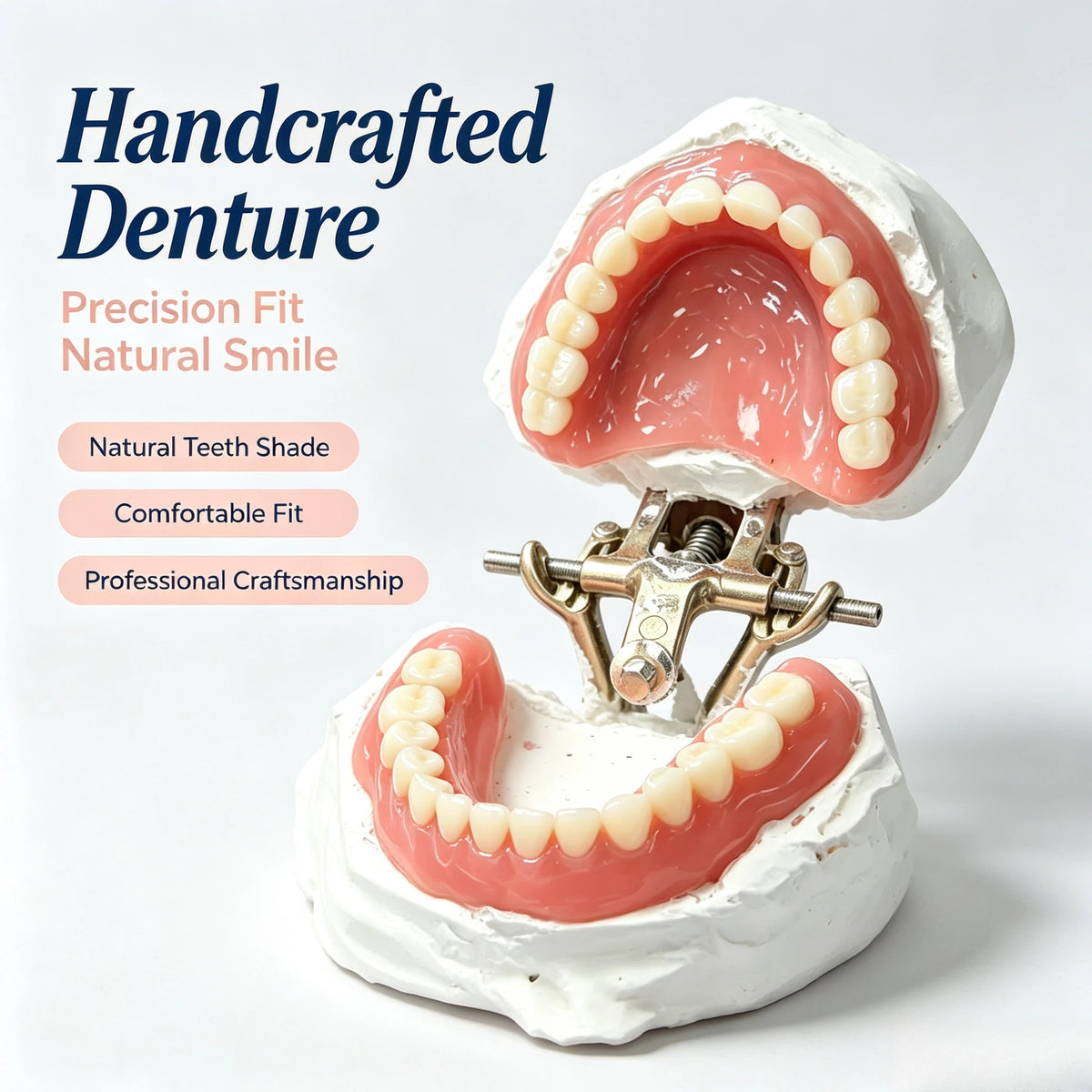 Comfortable Soft Silicone Full Set Dentures for Natural Smile