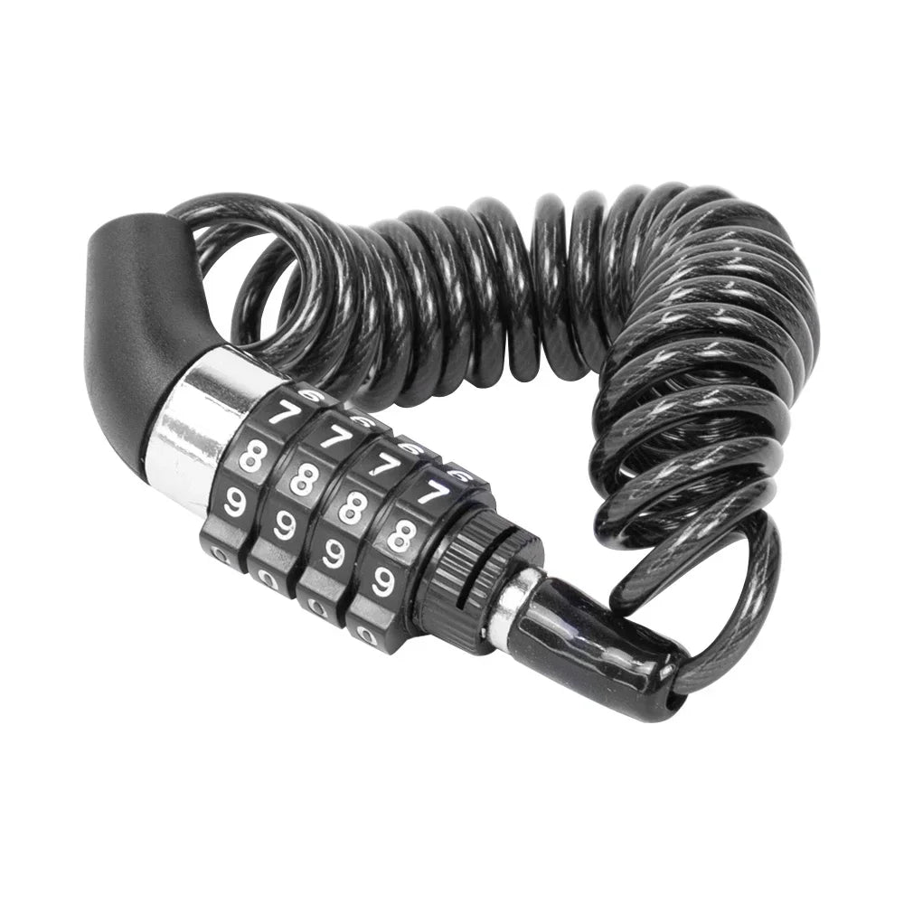 4-Digit Portable Combination Cable Lock for Helmets and Bicycles - 12