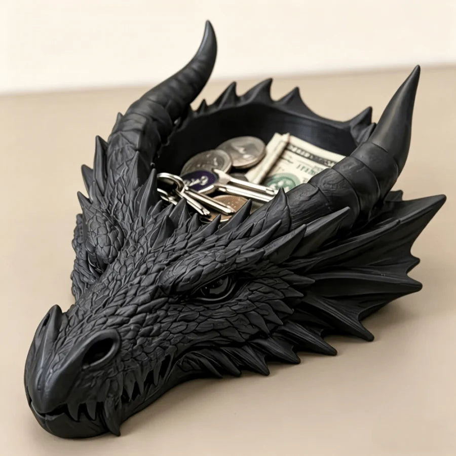 Dragon Head Desktop Storage Tray for Keys and Jewelry - 3