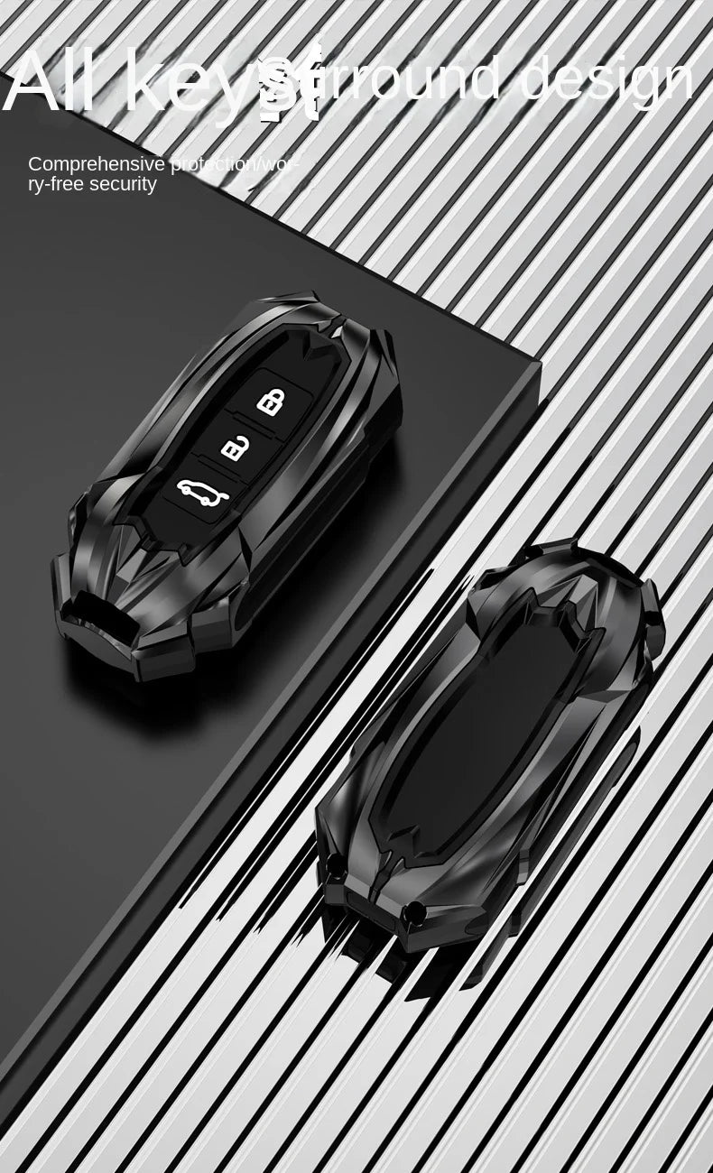 Protective Galvanized Alloy Car Key Case Cover for Mitsubishi - 6