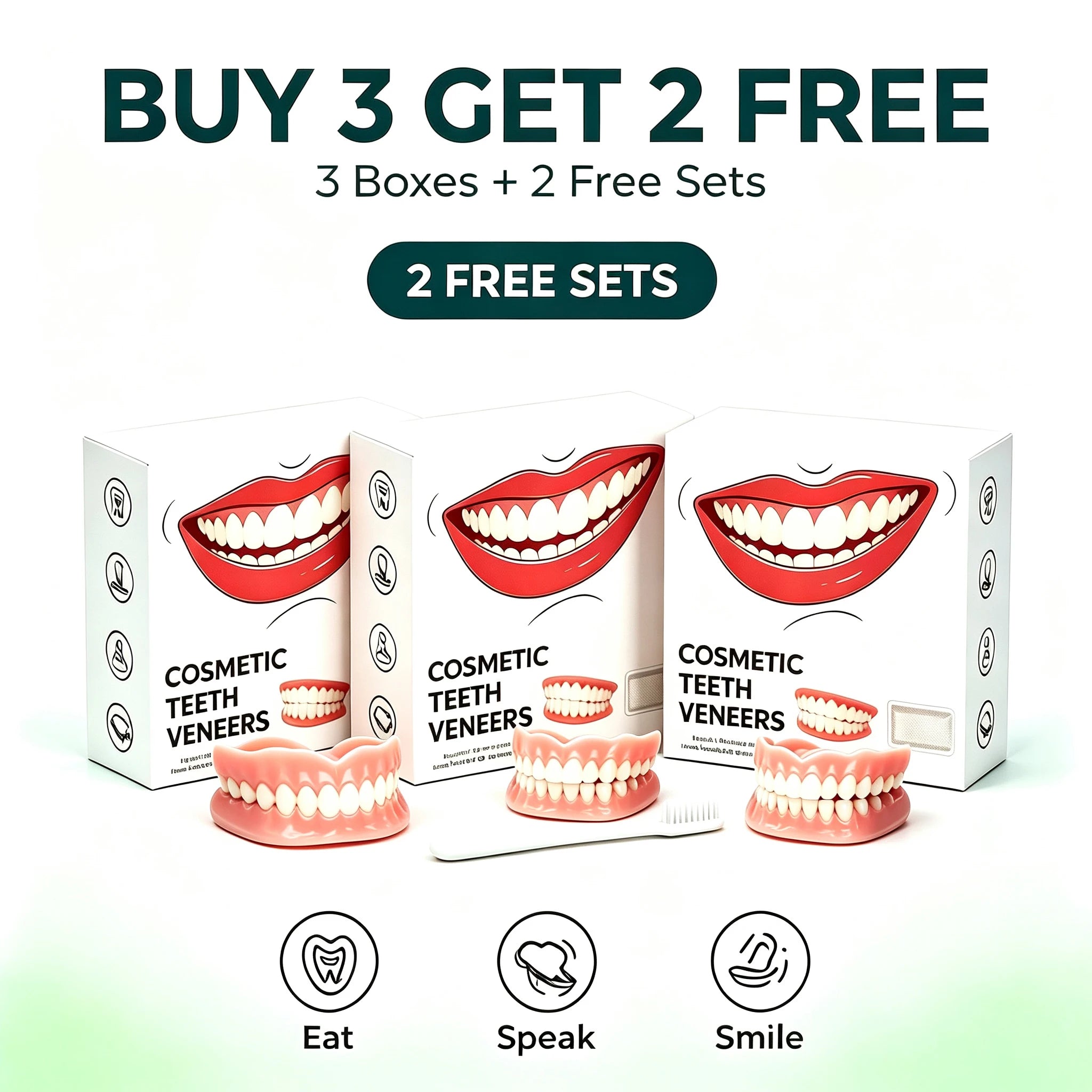 Comfortable Silicone Full Denture Set for Daily Oral Care - 14