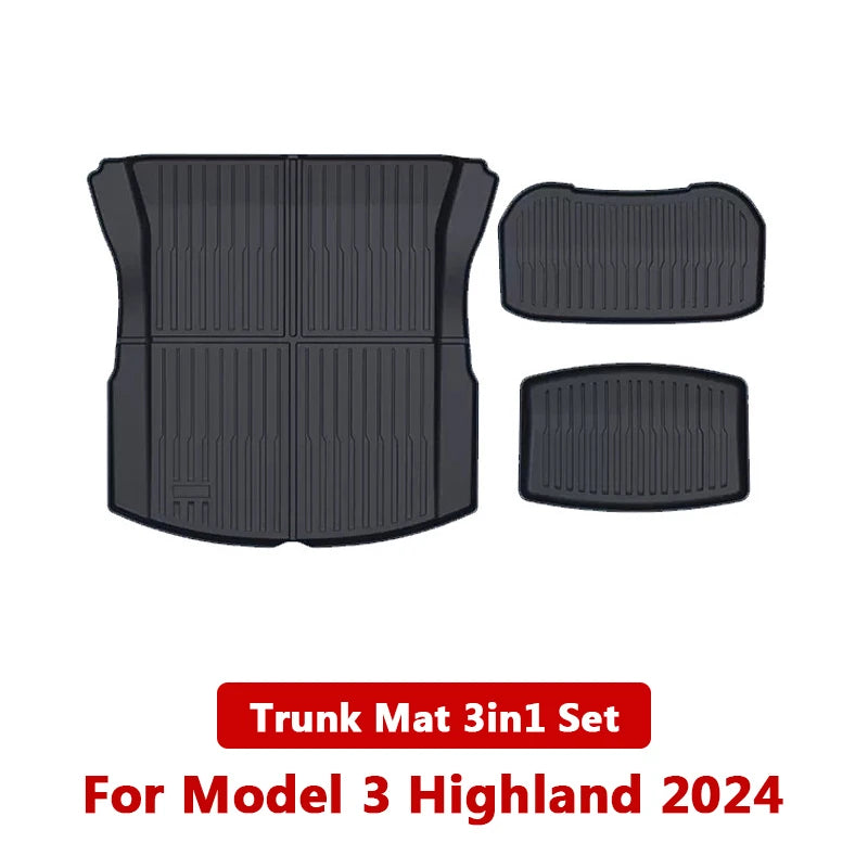 All-Weather TPE Trunk Mat Set for Tesla Model 3 Highland 2024