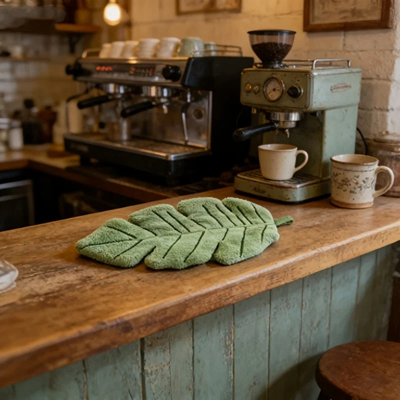 Decorative Leaf-Shaped Hanging Hand Towel - 8