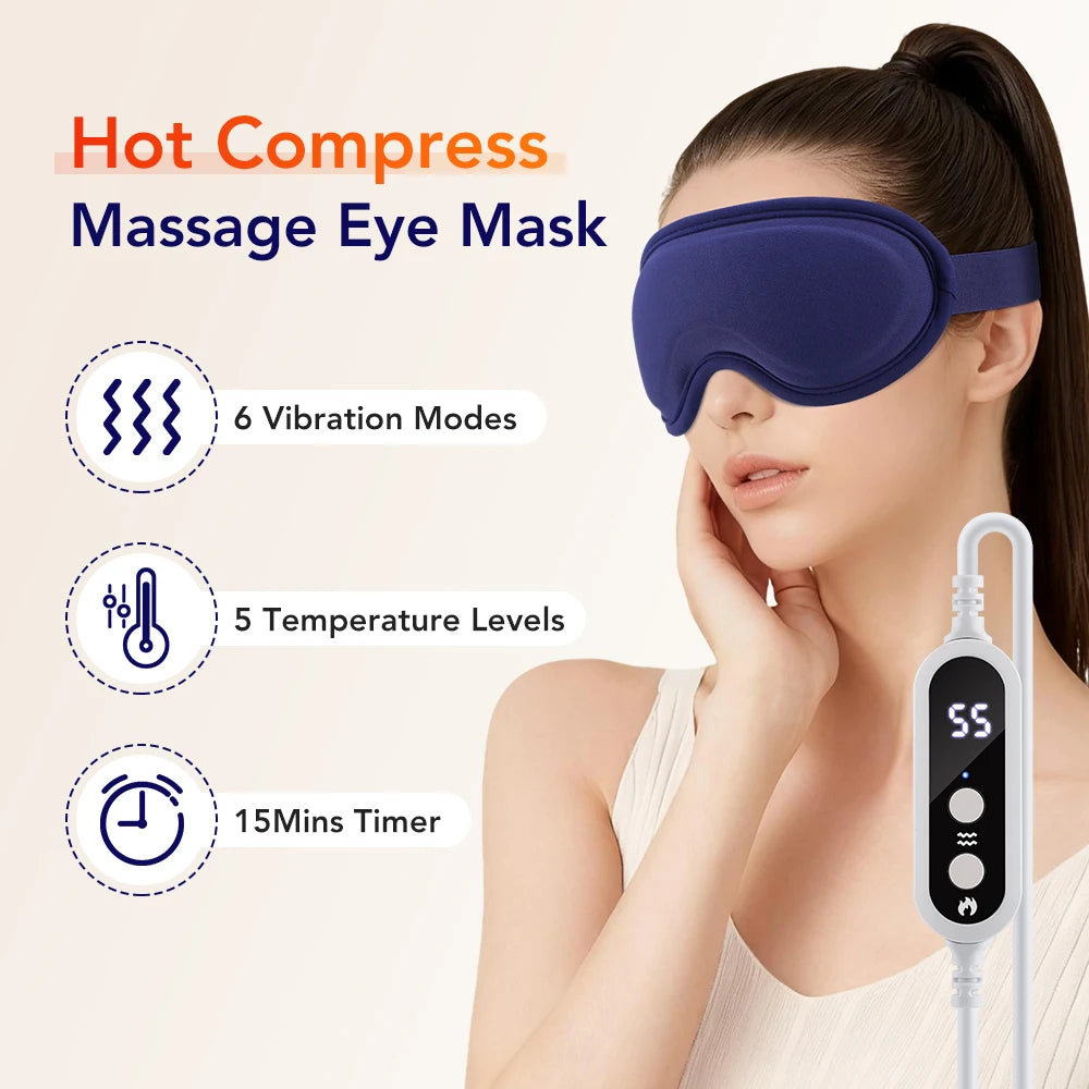 Heated 3D Eye Mask for Sleep and Stress Relief