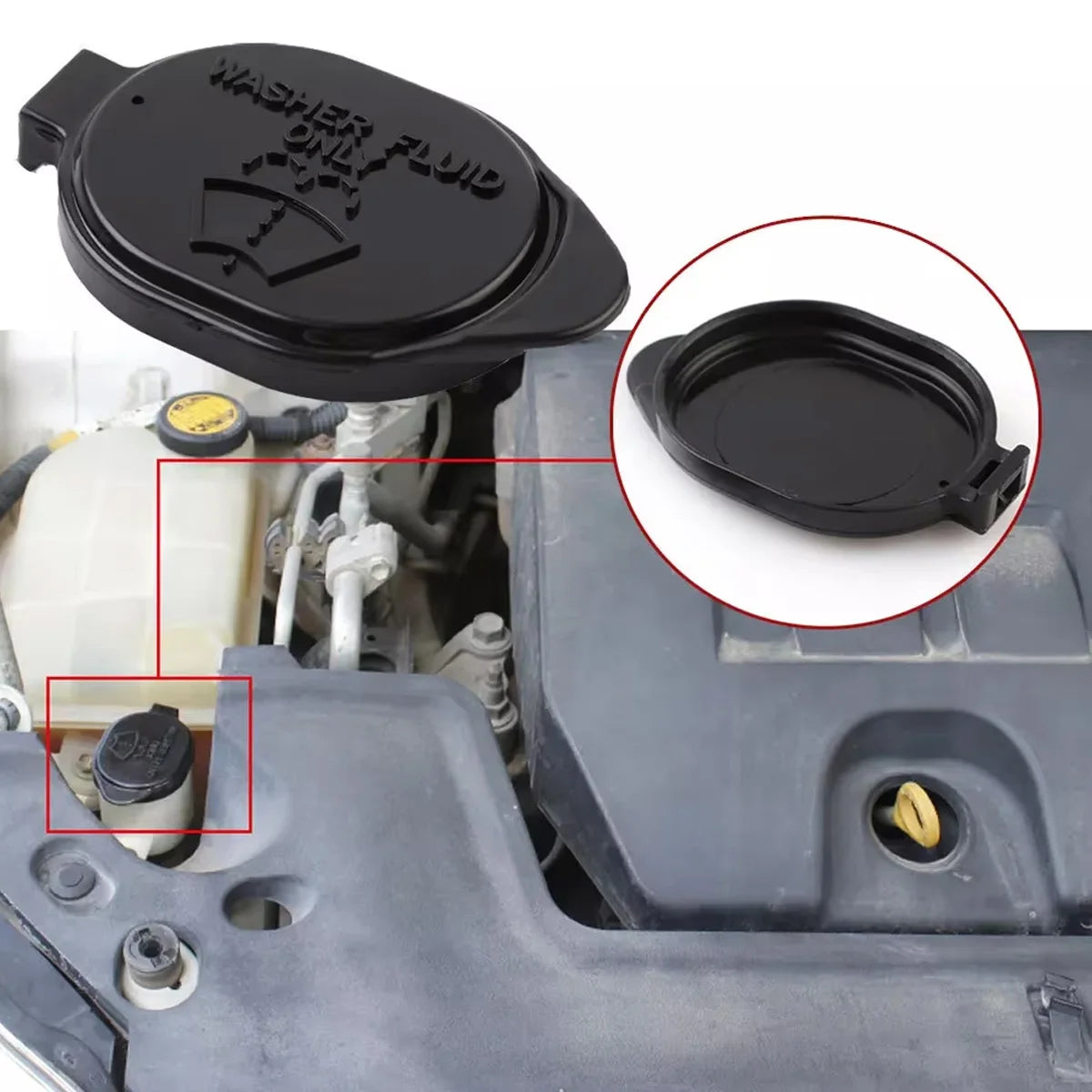 Windshield Washer Fluid Reservoir Tank Cap for Toyota - 5