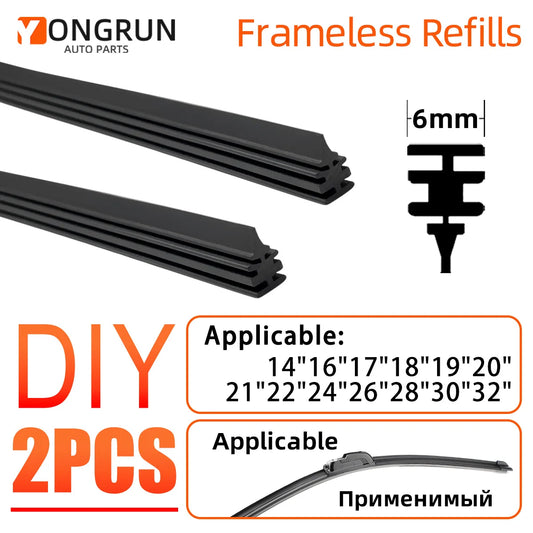 Universal Car Windshield Wiper Blade Rubber Refill Strips