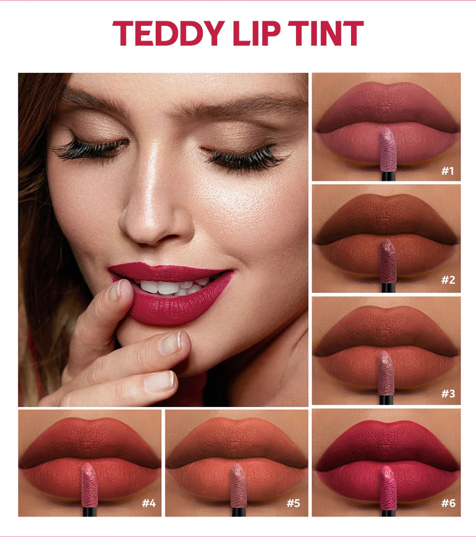 Waterproof Long-Lasting Matte Teddy Lip Tint - 8