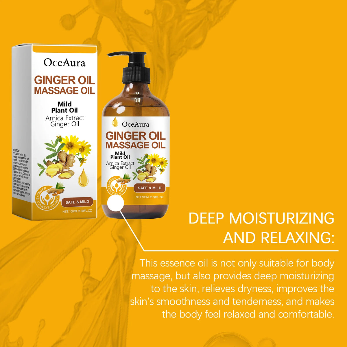 Ginger Essential Oil for Muscle Relief and Skin Hydration