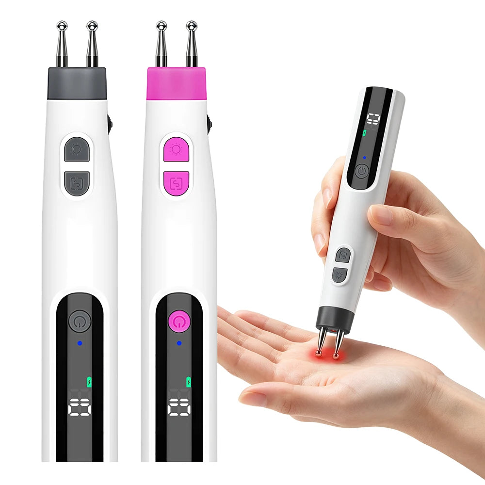 Electric Dual-Head Meridian Massage Pen for Muscle Relief